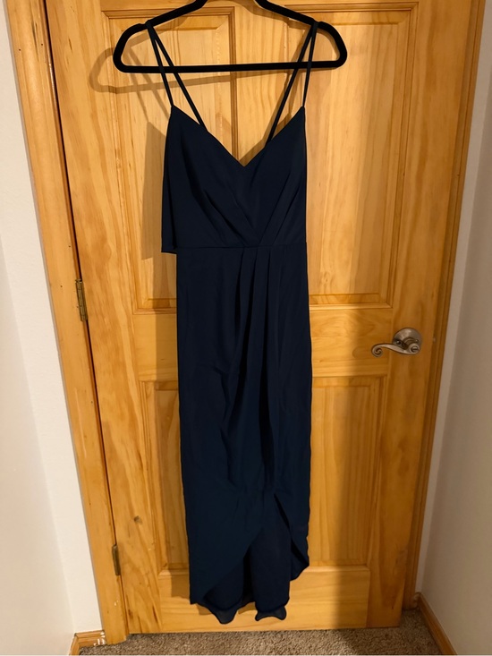Azazie Dresses & Skirts - Azazie Navy Spaghetti-Strap Maxi Dress